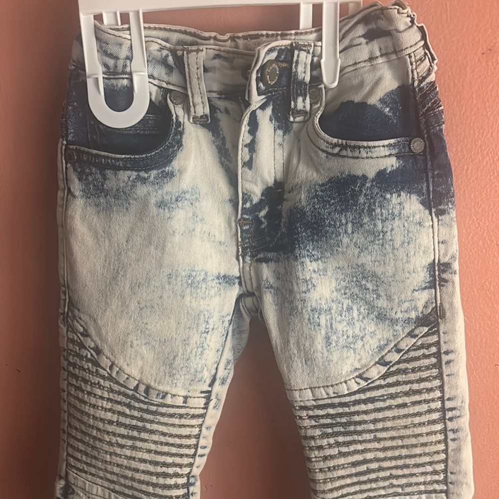 Steve & Barry's Blue Distressed Moto Jeans